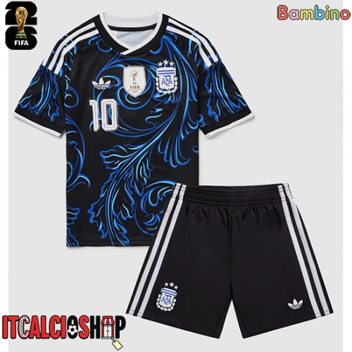 Argentina Lionel Messi #10 Seconda Maglia Bambino Mondiali 2026 Manica Corta (+ Pantaloni corti)
